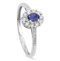 Anello Bliss Donna BL REGAL in Oro bianco Zaffiro blu 20115700